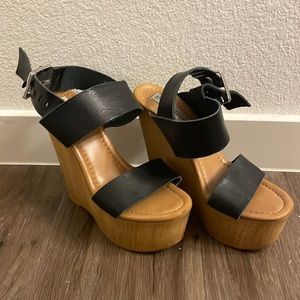Black Steve Madden Wedges